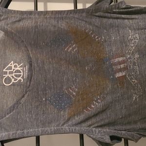 Distressed thin lightweight American eagle tank